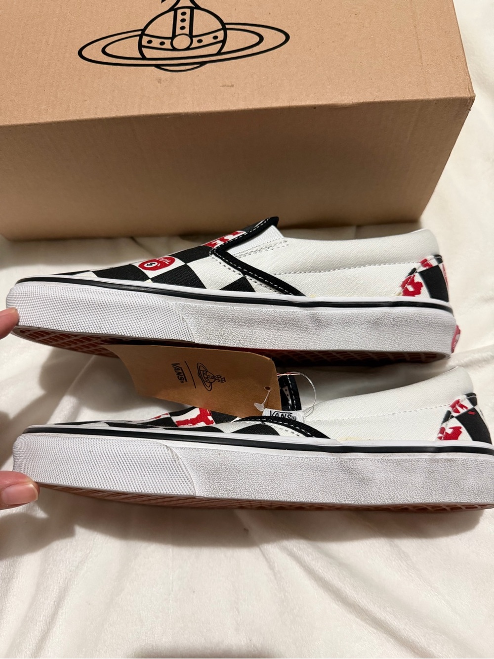Vans x Vivienne Westwood Collab Checkered Slip ons women’s 7.5 / men’s 6 - Picture 3 of 8